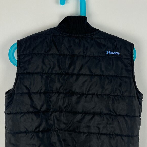 Venom Kids Windbreaker Vest Size 5 Black Full Zip Pockets Lined Insulated - Picture 6 of 7